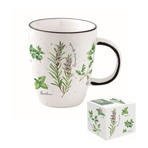 Herbarium gyógynövényes porcelán bögre - 350ml, R2S bögre - Nonbrand Bögre