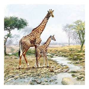 AMB.13314070 Giraffes papírszalvéta 33x33cm,20db-os 80615571 