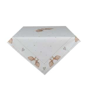 CLEEF.BSLC01 100x100cm pamut asztalterítő, nyuszikkal - Party kellék