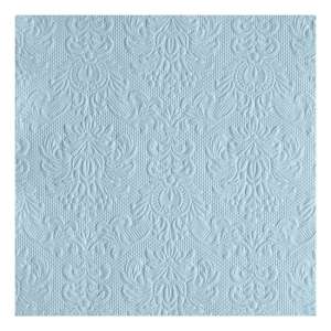 Elegance világoskék dombornyomott papírszalvéta 33x33cm, 15db-os - Szalvéta