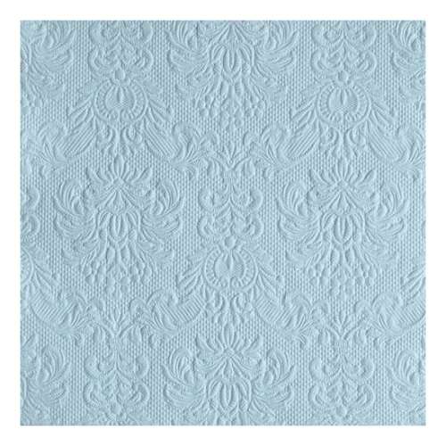 Elegáns Dombornyomott Papírszalvéta - Halványkék - 33x33cm - 15db