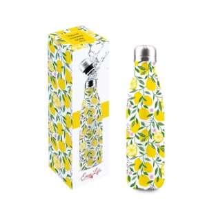 Easy Life R2S.2300LEMO 500ml rozsdamentes acél duplafalú hőtartó útipalack citrom mintával - Termosz és italtartó