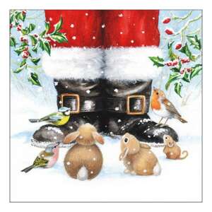 Looking Up To Santa karácsonyi szalvéta, 20 darabos, 33x33cm - Szalvéta