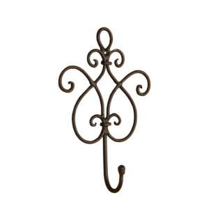 CLEEF.W40352 Falifogas 15x5x22cm, barna fém falra szerelhető horog - Fogas