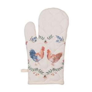 CLEEF.CAR44 Edényfogó kesztyű 18x30cm, pamut, Chicken and Rooster 80616179 - Konyha & Étkezés
