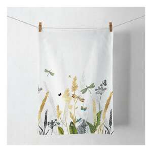 Fehér konyharuhá virágos és szitakót mintával, 50x70cm, 100% pamut - Ambiente