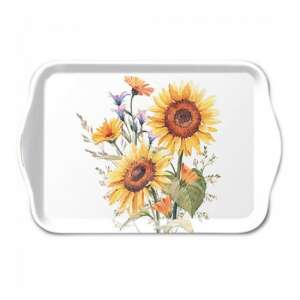 Műanyag tálca napraforgó mintával, 13x21cm - Tálca