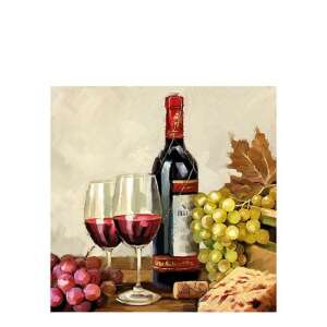 AMB.12510235 Wine &amp; Grapes papírszalvéta 25x25cm, 20db-os 80616478 