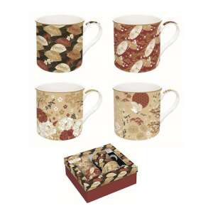 4 db-os Atmosphere Kimono porcelán bögre szett, 300ml-es bögrék dobozban - Bögre