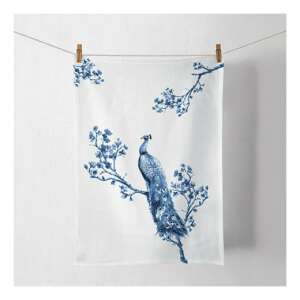 Royal Peacock konyharuha konyharuha, 50x70cm, 100% pamut, kék páva mintával - Ambiente