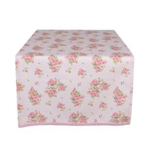 CLEEF Sweet Roses asztali futó, 50x140cm, 100% pamut, rózsaszín virágmintás - Clayre & Eef