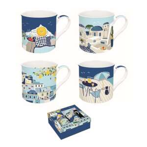 4 db-os Atmosphere Sea Dreams porcelán bögre szett, 300ml-es, dobozban - Bögre