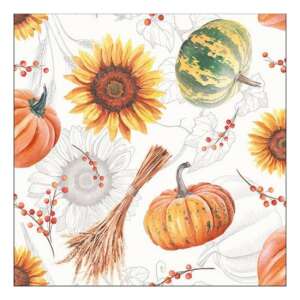 AMB.13315635 Pumpkins &amp; Sunflowers papírszalvéta 33x33cm, 20db-os 80616861 