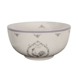 CLEEF.DFRBO Porcelántálka, 14x7cm, 500ml, Francia kakas mintával - Tál