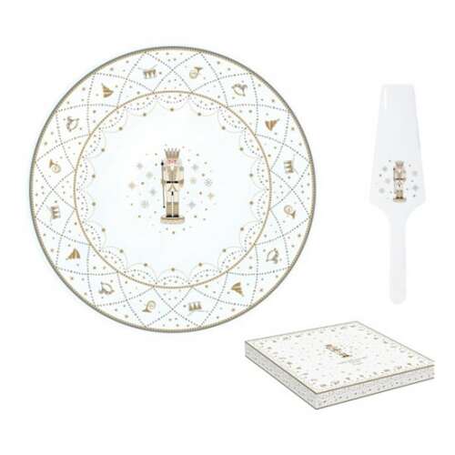 R2S.1112RNUT Porcelán tortatál lapáttal 32cm dobozban, Royal Nutcracker 80617053