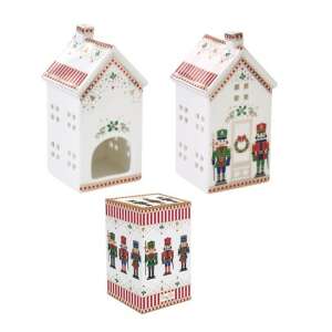 R2S.2194NUTC Porcelán mécsestartó házikó 6,5x6,5x14,5cm, dobozban, Nutcracker 80617324 - Mécsestartó