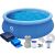 Avenli inflatable pool with accessories: filter pump, cover, and more
