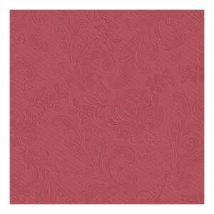 Csipkés dombornyomott bordó papírszalvéta, 33x33cm, 15 darabos - Háztartási papírtermék