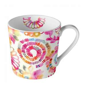 Fantasy Circles porcelánbögre, 0,3L, színes mintával - Nonbrand Bögre