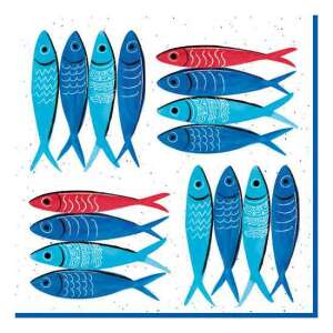 R2S.414SARD Papírszalvéta 33x33cm,Sardine's Party,20 db-os 80617930 - Szalvéta