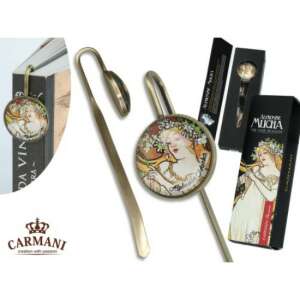 Carmani - Mucha Tavasz - Fém Könyvjelző - 14,5x4,5x3cm