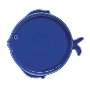 Sea Friends Blue halforma porcelán desszerttányér, 22,5x20,5cm - Tányér