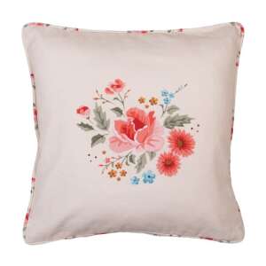 CLEEF Little Rose 40x40cm virágos pamut párnahuzat - Lakberendezés