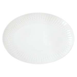R2S.2771DROW ovális porcelán tálca, 32x23cm, Drops White - Tálca