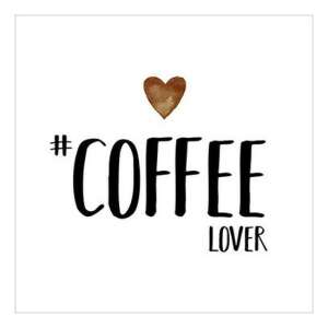 Kávészeretem papírszalvéta, 20 db-os, 33x33cm - Háztartási papírtermék