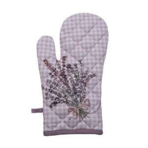 Lavender Garden sütőkesztyű, rózsaszín és fehér kockás mintával, hőálló, konyhai kiegészítő - Konyha & Étkezés
