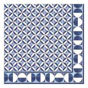 Atmosphere Geometrikus Kék papírszalvéta, 33x33cm, 20 darabos - Szalvéta