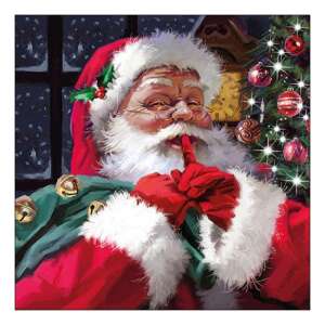 Hush Hush Mikulás karácsonyi szalvéta, 20 darabos - Szalvéta