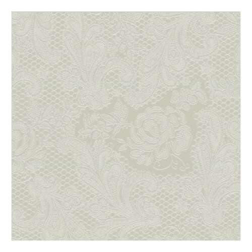 Elegáns Csipke Papírszalvéta - Jégkék - 15 db, 33x33 cm