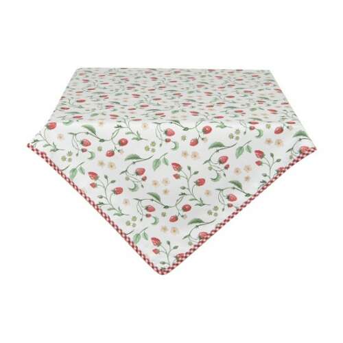 CLEEF.WIS05 Wild Strawberries Asztalterítő, 150x250cm, 100% pamut