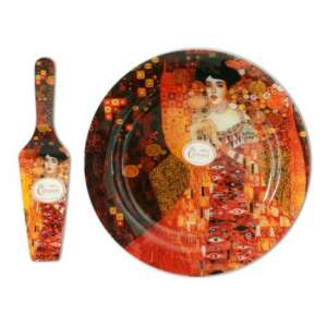 H.C.198-1715 Üvegtányér lapáttal 30cm, "Klimt:Adele Bloch" 80618725 