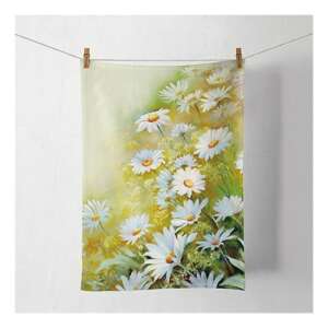 Facing The Sun konyharuha 50x70cm, 100% pamut konyharuhátörlő, margaréta virágmintával - Ambiente