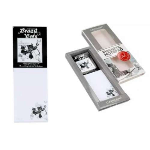 H.C.022-0222 Mágneses notesz 6x18cm, fekete macskás 80618881