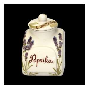 Levendula mintás kerámia fűszertartó paprika felirattal - Tárolás & Rendszerezés