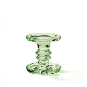 Zöld üveg gyertyatartó, 11x11cm - Ambiente