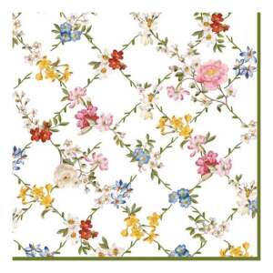 R2S.414GADR Garden Dreams virágos papírszalvéta, 33x33cm, 20 darabos - Szalvéta