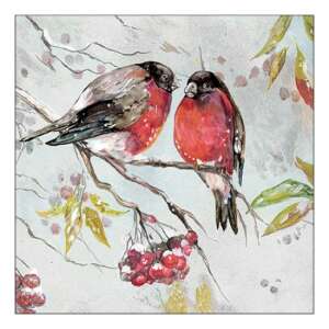 Madarak ágon papírszalvéta, 33x33cm, 20 darabos - Szalvéta