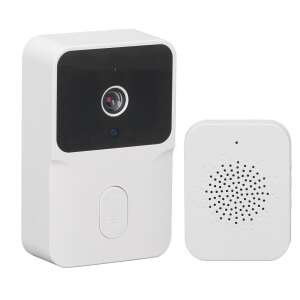 Wireless smart doorbell with camera and speaker, white - Doorbell, Chime Bell