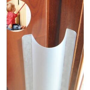 Child safety door hinge protector in use, preventing finger pinching - Home Safety