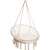 Sternhoff hanging chair with cushion, beige, macrame, bohemian style, indoor outdoor, garden, patio, balcony, relaxation, swing chair