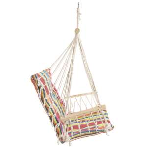 Hamac brazilian dungat, captusit si cu cotiere Sternhoff #rosu-galben