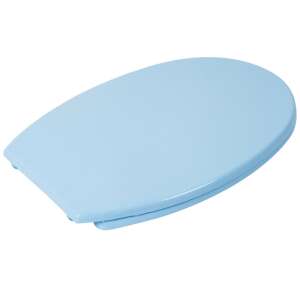 Scaun de toaletă din plastic albastru Zilan, dimensiune standard, ușor de curățat - Accesorii baie