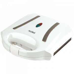 Floria Sandwichmaker, weiß, 800W, Antihaftbeschichtung, LED-Anzeige, einfach zu bedienen - Floria