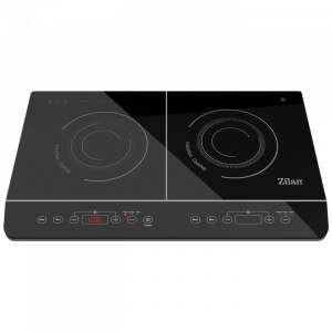 Zilan double induction hob, black, ZLN8088, top view - Cooktop and Stove