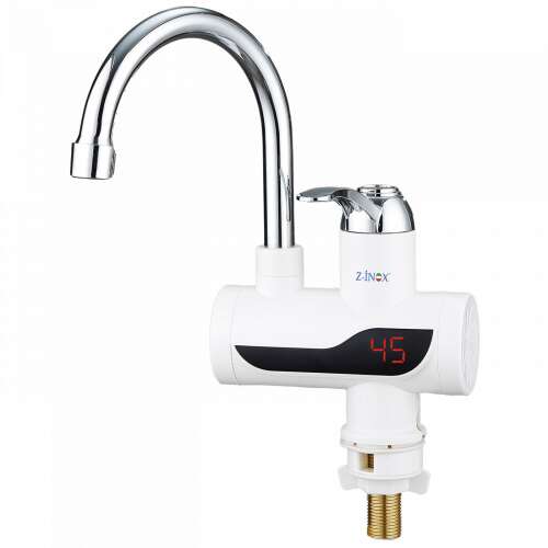 Zilan ZLN7866 Instant-Warmwasserhahn, 3,0 kW, weiß, chrom, digitales Display