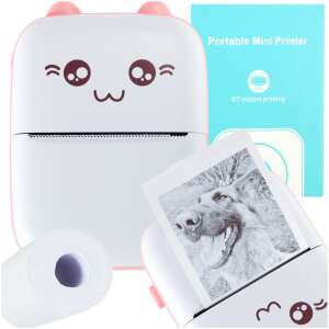 Mini-imprimantă termică portabilă Bluetooth - Pink Kitten 80625935 Imprimante mobile